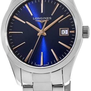 Longines Damklocka L2.386.4.92.6 Conquest Classic Blå/Stål Ø34 mm