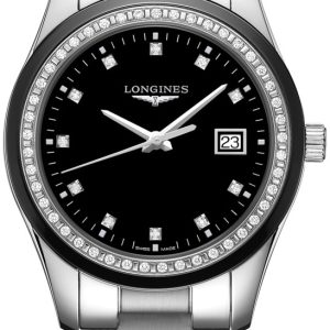 Longines Damklocka L2.387.0.57.6 Conquest Classic Svart/Stål Ø36 mm