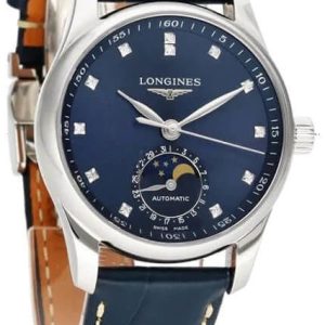 Longines Damklocka L2.409.4.97.0 Master Blå/Läder Ø34 mm