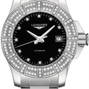 Longines Damklocka L3.180.0.57.6 Conquest Ladies Svart/Stål Ø31 mm