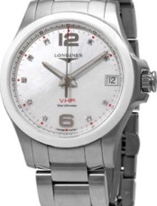 Longines Damklocka L3.319.4.87.6 Conquest V.H.P. Vit/Stål Ø36 mm