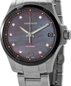 Longines Damklocka L3.319.4.88.6 Conquest V.H.P. Svart/Stål Ø36 mm