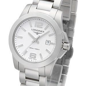 Longines Damklocka L3.376.4.16.6 Conquest Vit/Stål Ø29.5 mm