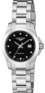 Longines Damklocka L3.376.4.57.6 Conquest Svart/Stål Ø30 mm