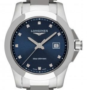 Longines Damklocka L3.376.4.97.6 Conquest Ladies Blå/Stål Ø29.5 mm