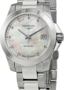 Longines Damklocka L3.377.4.87.6 Conquest Ladies Vit/Stål Ø34 mm