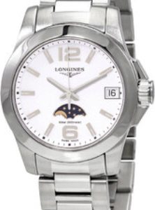 Longines Damklocka L3.380.4.16.6 Conquest Ladies Vit/Stål Ø29.5 mm