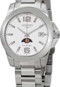 Longines Damklocka L3.381.4.16.6 Conquest Ladies Vit/Stål Ø34 mm