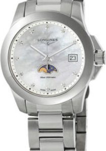 Longines Damklocka L3.381.4.87.6 Conquest Ladies Vit/Stål Ø34 mm