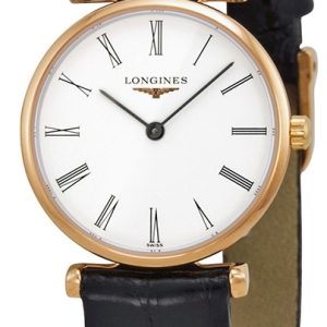 Longines Damklocka L4.209.1.91.2 Grande Classique Vit/Läder Ø24 mm