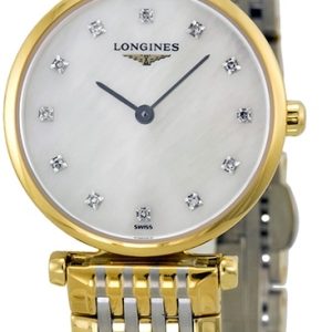 Longines Damklocka L4.209.2.87.7 Grande Classique Vit/Stål Ø24 mm