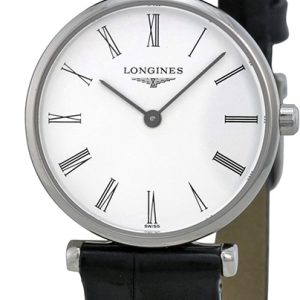 Longines Damklocka L4.209.4.11.2 Grande Classique Vit/Läder Ø24 mm