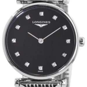 Longines Damklocka L4.209.4.58.6 Grande Classique Svart/Stål Ø24 mm