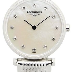 Longines Damklocka L4.209.4.87.6 Grande Classique Vit/Stål Ø24 mm