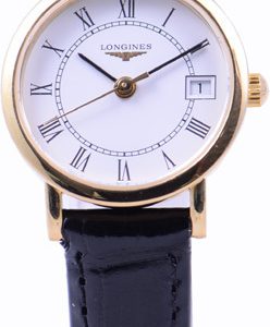 Longines Damklocka L4.277.6.11.0 Presences Vit/Läder Ø23.5 mm