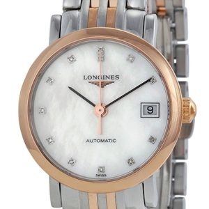 Longines Damklocka L4.309.5.87.7 Elegant Vit/18 karat roséguld