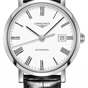 Longines Damklocka L4.310.4.11.2 Elegant Vit/Läder Ø29 mm