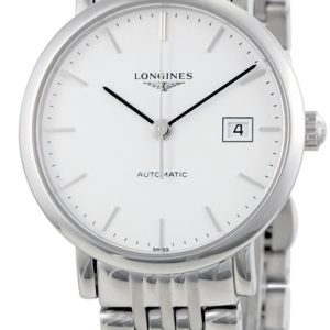 Longines Damklocka L4.310.4.12.6 Elegant Vit/Stål Ø29 mm