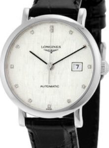 Longines Damklocka L4.310.4.77.2 Elegant Silverfärgad/Läder Ø29 mm