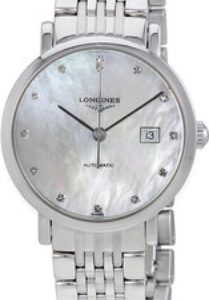 Longines Damklocka L4.310.4.87.6 Elegant Vit/Stål Ø29 mm