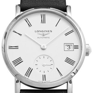 Longines Damklocka L4.312.4.11.0 Elegant Vit/Läder Ø34.5 mm