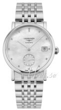 Longines Damklocka L4.312.4.87.6 Elegant Vit/Stål Ø34.5 mm