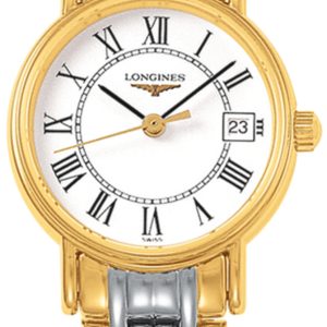 Longines Damklocka L4.319.2.11.7 Presences Vit/Gulguldtonat stål