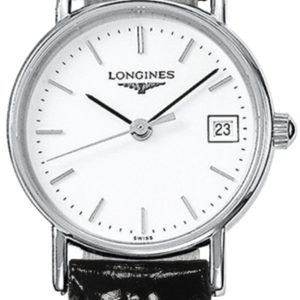 Longines Damklocka L4.319.4.12.2 Presences Vit/Läder Ø23.5 mm