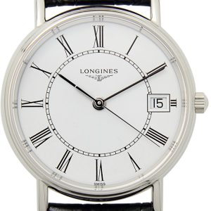 Longines Damklocka L4.320.4.11.2 Grande Classique Vit/Läder Ø30 mm