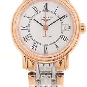 Longines Damklocka L4.321.1.11.7 Presences Vit/Roséguldstonat stål