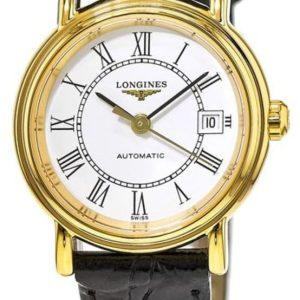 Longines Damklocka L4.321.2.11.2 Presences Vit/Läder Ø25.5 mm