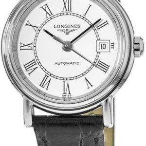 Longines Damklocka L4.321.4.11.2 Presences Vit/Läder Ø25.5 mm