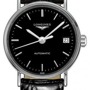 Longines Damklocka L4.321.4.52.2 Grande Classique Svart/Läder Ø25.5