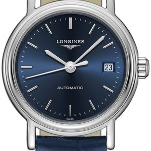 Longines Damklocka L4.321.4.92.2 Presence Blå/Läder Ø25.5 mm