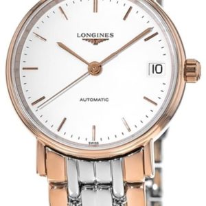 Longines Damklocka L4.322.1.12.7 Presences Vit/Roséguldstonat stål