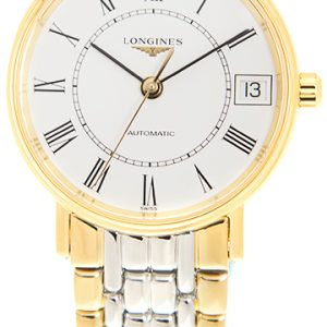 Longines Damklocka L4.322.2.11.7 Grande Classique Vit/Gulguldtonat