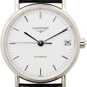 Longines Damklocka L4.322.4.12.2 Presences Vit/Läder Ø30 mm