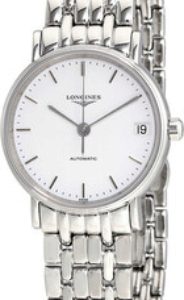 Longines Damklocka L4.322.4.12.6 Presences Vit/Stål Ø30 mm