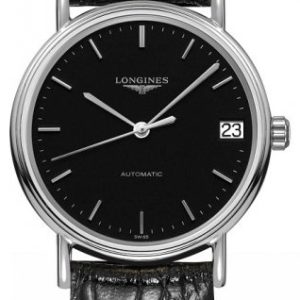 Longines Damklocka L4.322.4.52.2 Grande Classique Svart/Läder Ø30 mm