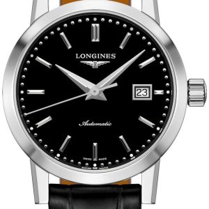 Longines Damklocka L4.325.4.52.0 The 1832 Svart/Läder Ø30 mm