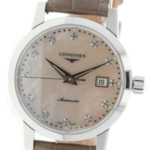 Longines Damklocka L4.325.4.87.2 The 1832 Vit/Läder Ø30 mm