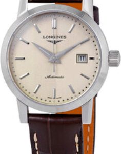 Longines Damklocka L4.325.4.92.2 Heritage 1832 Beige/Läder Ø30 mm