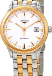 Longines Damklocka L4.374.3.22.7 Flagship Vit/Gulguldtonat stål Ø30