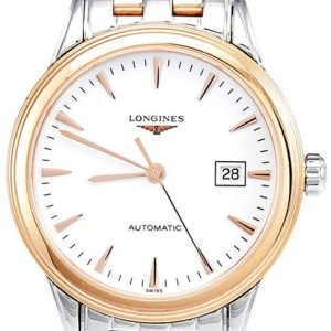 Longines Damklocka L4.374.3.92.7 Flagship Vit/Roséguldstonat stål