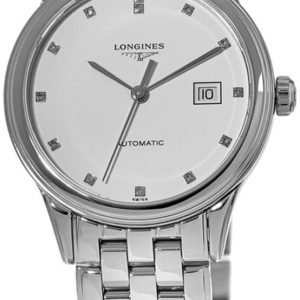 Longines Damklocka L4.374.4.27.6 Flagship Vit/Stål Ø30 mm