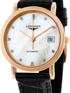 Longines Damklocka L4.378.8.87.0 Elegant Vit/Läder Ø27.2 mm