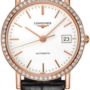 Longines Damklocka L4.378.9.12.0 Grande Classique Vit/Läder Ø27.2 mm