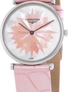 Longines Damklocka L4.512.4.04.2 Grande Classique Vit/Läder Ø29 mm