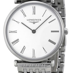 Longines Damklocka L4.512.4.11.6 Grande Classique Vit/Stål Ø29 mm