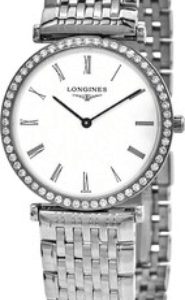 Longines Damklocka L4.513.0.11.6 Grande Classique Vit/Stål Ø29 mm